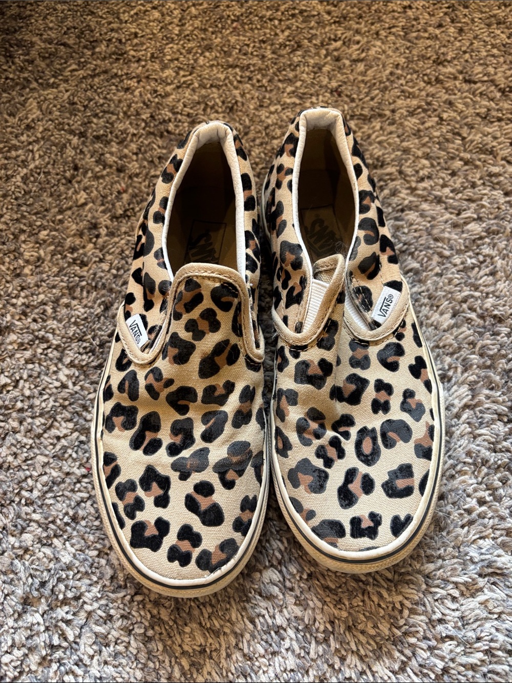 Leopard Slip on Vans Girls size 3